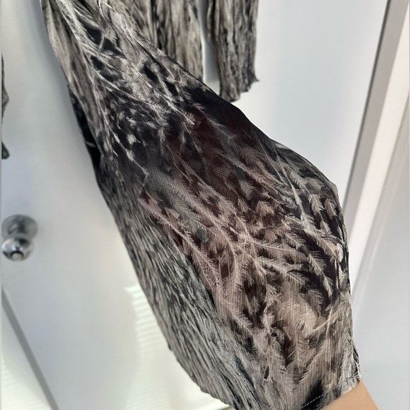 All Saints Feather-print Woven dress - Picture 13 of 15